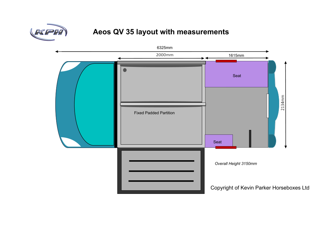 Aeos QV 35 layout with measurements